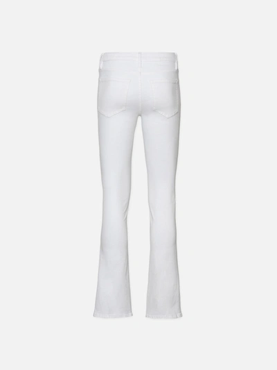 Frame Le Crop Mid Rise Cropped Bootcut Jeans In Blanc In White