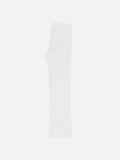 Frame Le Crop Mid Rise Cropped Bootcut Jeans In Blanc In White