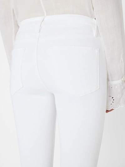 Shop Frame Le Crop Mini Bootcut Jeans In White