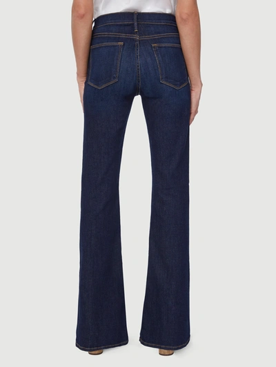 Shop Frame Le Pixie High Flare Jeans In Blue