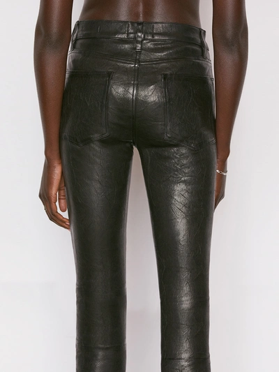Frame Le Skinny Stretch-leather Pants In Black