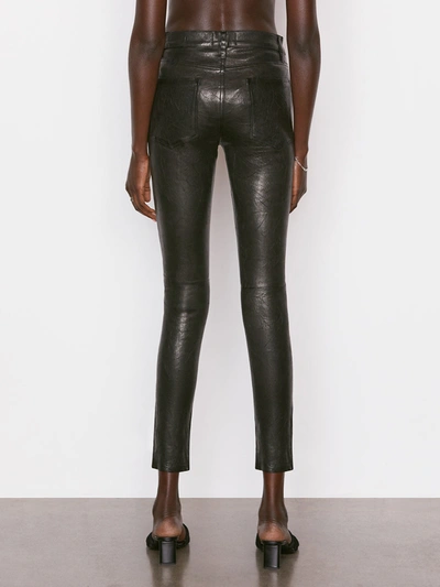 Frame Le Skinny Stretch-leather Pants In Black