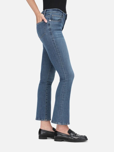 Shop Frame Le Crop Mini Bootcut Jeans Poe Denim In Blue