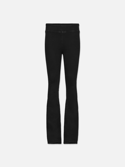 Shop Frame The Jetset Flare Jeans Sheen Noir Denim In Black