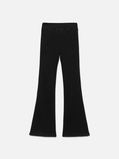 Shop Frame The Jetset Flare Jeans Sheen Noir Denim In Black