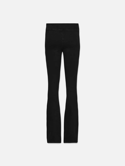 Shop Frame The Jetset Flare Jeans Sheen Noir Denim In Black