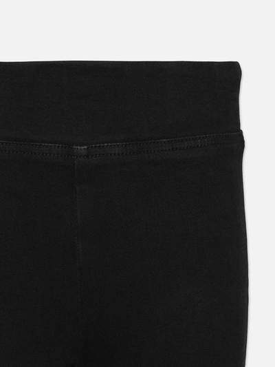 Shop Frame The Jetset Skinny Crop Jeans Sheen Noir Denim In Black