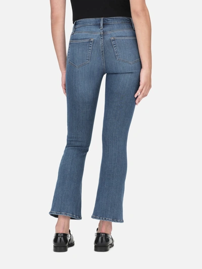 Shop Frame Le Crop Mini Bootcut Jeans Poe Denim In Blue