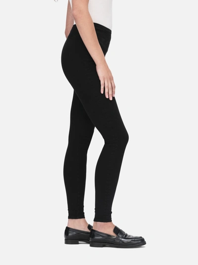 Shop Frame The Jetset Skinny Crop Jeans Sheen Noir Denim In Black