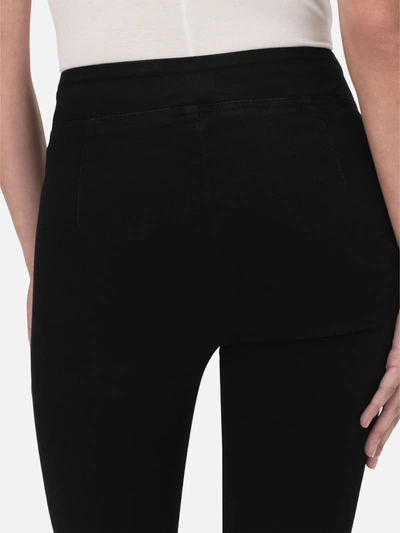 Shop Frame The Jetset Skinny Crop Jeans Sheen Noir Denim In Black