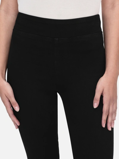 Shop Frame The Jetset Skinny Crop Jeans Sheen Noir Denim In Black