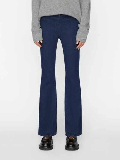 Frame Jetset Crop Hoch Sitzende Bootcut-jeans In Blue