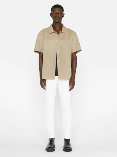Shop Frame L'homme Slim Crop Jeans Blanc Denim In White