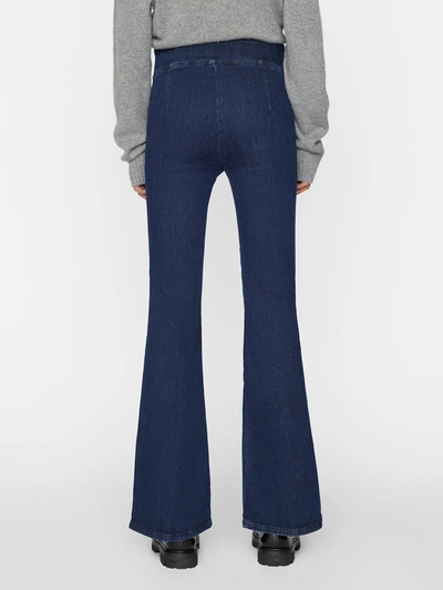 Shop Frame The Jetset Flare Jeans In Blue