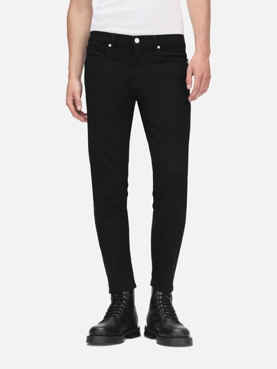 Shop Frame L'homme Slim Crop Jeans Noir Denim In Black