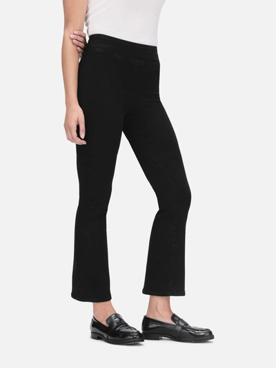 Shop Frame The Jetset Crop Mini Bootcut Jeans In Black