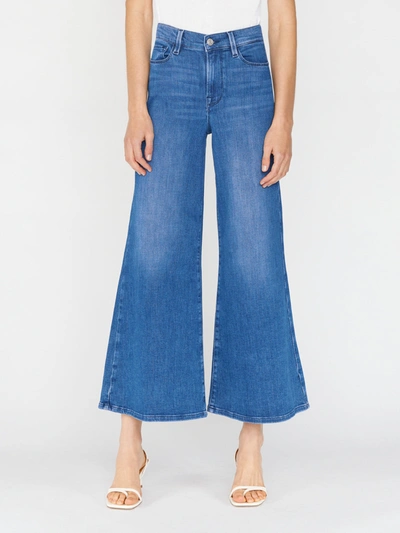 Shop Frame Le Palazzo Crop Wide Leg Jeans In Multi