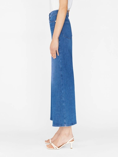 Shop Frame Le Palazzo Crop Wide Leg Jeans In Multi