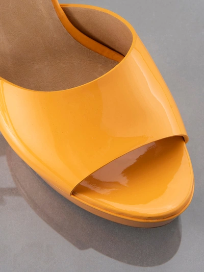 Shop Frame Le Carr Platform Sandals In Orange
