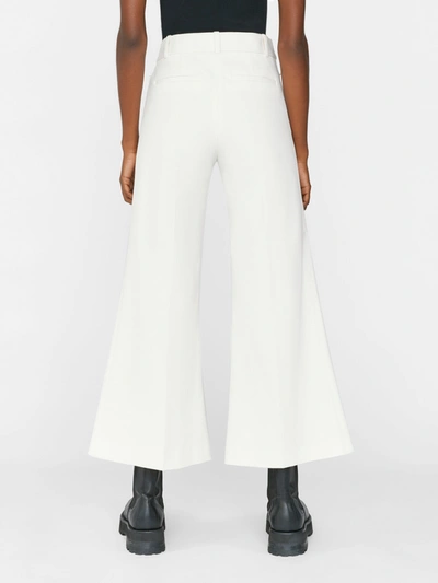 Shop Frame Le Palazzo Crop Trouser Pants In White