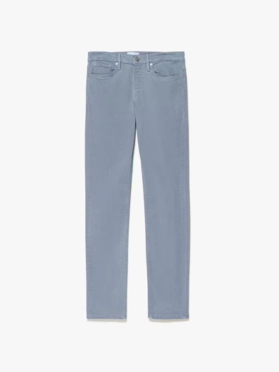 Shop Frame L'homme Slim Brushed Twill Jeans Sky Blue Denim In White
