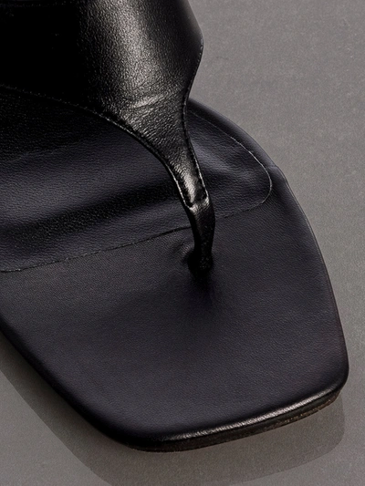 Shop Frame Le Casimere Thong Sandals In Black