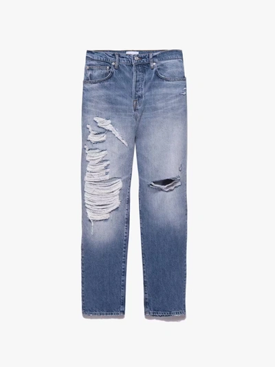 Shop Frame The Boxy Jeans In Blue