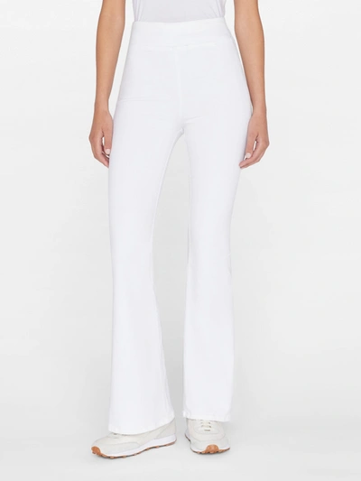 Shop Frame The Jetset Flare Jeans White Denim