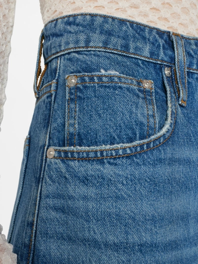 Shop Frame Long Barrel Jeans In White