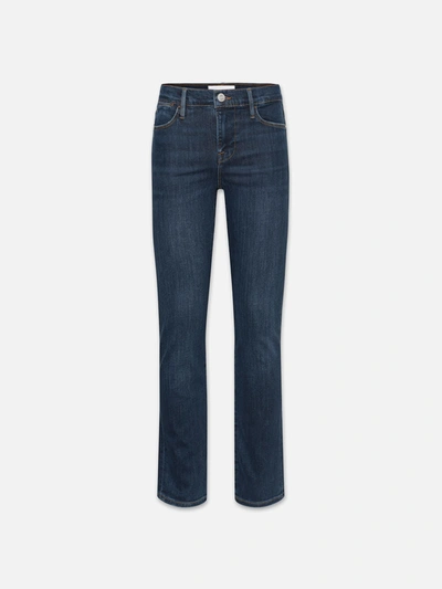 Shop Frame Le High Straight Jeans In Gray