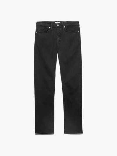 Shop Frame L'homme Slim Brushed Twill Jeans Charcoal Grey Denim In Gray