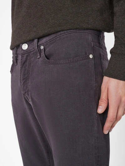 Shop Frame L'homme Slim Brushed Twill Jeans Charcoal Grey Denim In Gray