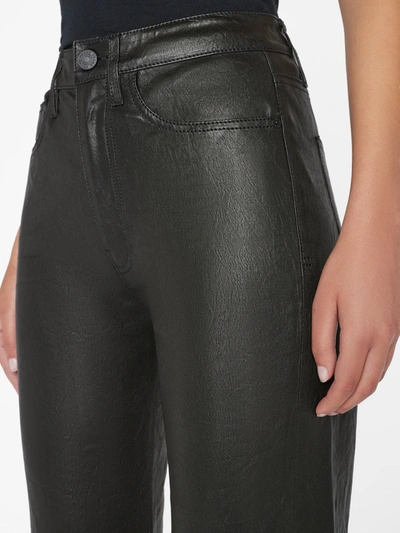 Shop Frame Le Jane Crop Leather Pants In Black