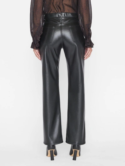 Shop Frame Recycled Leather Le Jane Crop Pants In Black