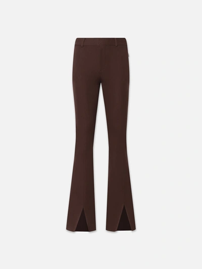 Shop Frame Le High Flare Split Trouser Pants In Brown