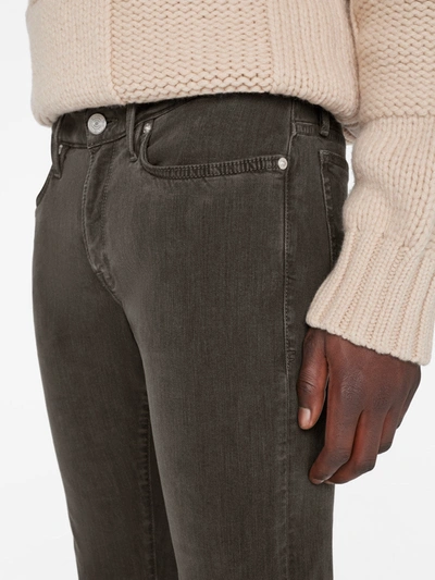 Frame L'homme Slim Brushed Twill Jeans In Green