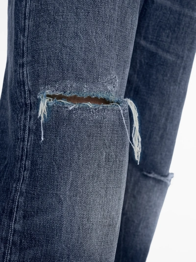 Shop Frame The Boxy Jeans Whistler Destruct Denim In Blue