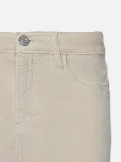 Shop Frame Le High Flare Velveteen Jeans In Neutrals