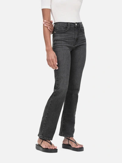 Shop Frame Le Jane Ankle High Rise Jeans In Gray