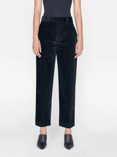 Shop Frame Cropped Relaxed Corduroy Trouser Pants In Blue
