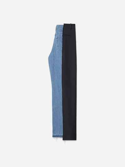 Shop Frame Le Mix Trouser In Blue