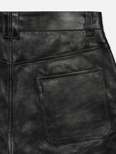 Frame Leather Trouser Pants In Black