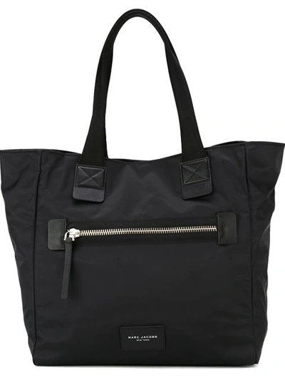 Marc Jacobs 'biker North South' Nylon Tote In Black/silver