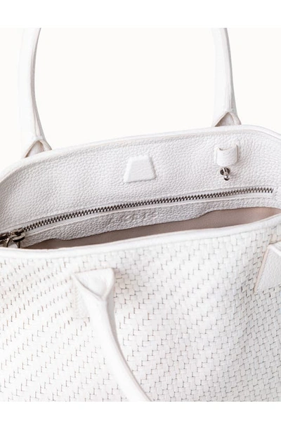 Akris Ai Small Patchwork Leather Shoulder Bag In Ecru