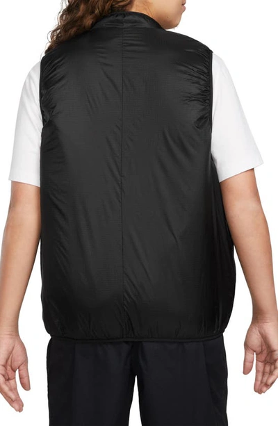Shop Nike Tech Fleece Water Repellent Utility Vest In Black/ Black