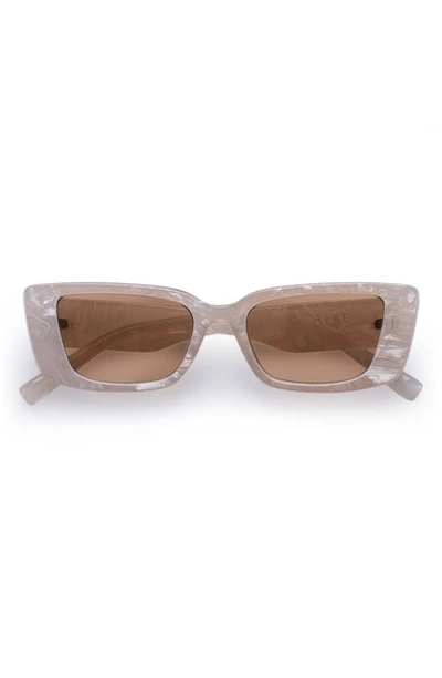 Shop Aire Novae 51mm Cat Eye Sunglasses In Linen Marble