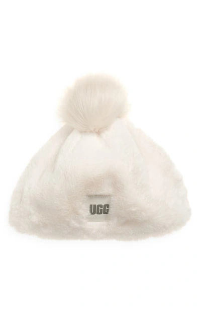 Shop Ugg Faux Fur Beanie In Nimbus