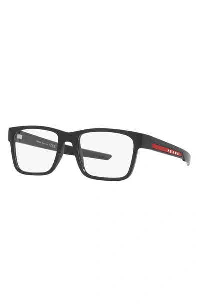 Shop Prada 55mm Pillow Optical Glasses In Black Grey