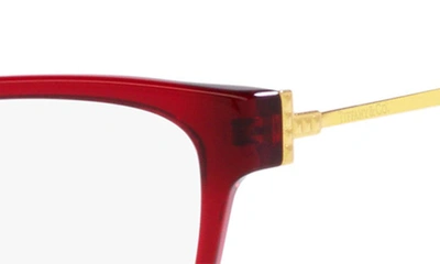 Shop Tiffany & Co 54mm Rectangular Optical Glasses In Bordeaux