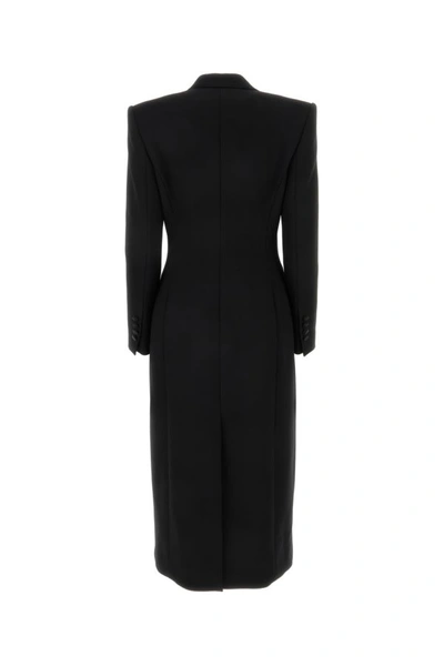 Shop Dolce & Gabbana Woman Black Cady Coat